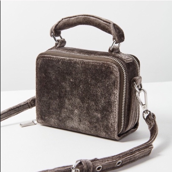 Urban Outfitters Grey Velour Crossbody - Picture 5 of 5